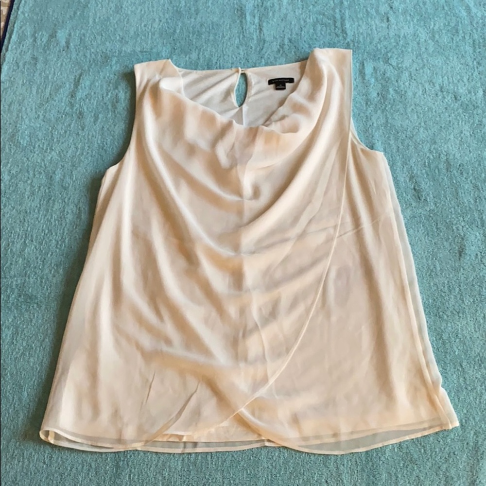 Ann Taylor Ivory Sleeveless Blouse
